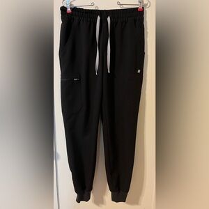 Womens Black FIGS Zamora Jogger Scrub Pants